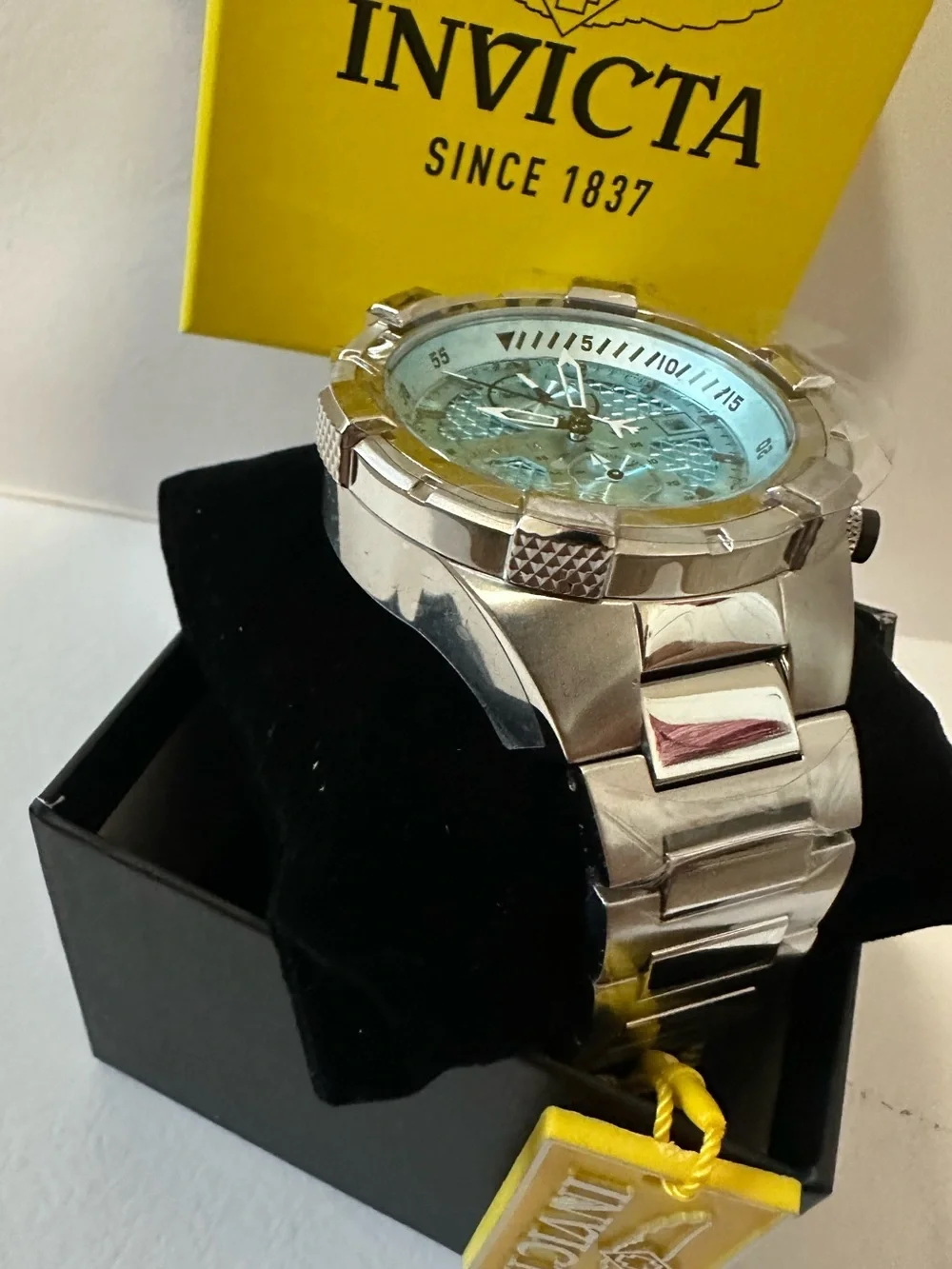 Invicta Aviator Falcon Men's Stainless Steel Watch - Light Blue Dial